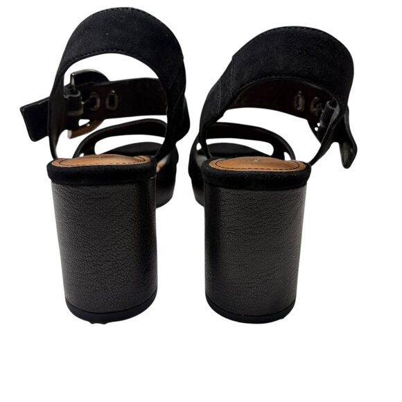 Donald J. Pliner Black Suede Kayta Platform Block High Heels Women's Size 8.5 - Picture 5 of 7